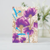 Vibrant floral pattern featuring purple and blue f (Standing Front)