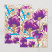 Vibrant floral pattern featuring purple and blue f (Front/Back)