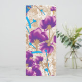 Vibrant floral pattern featuring purple and blue f (Standing Front)