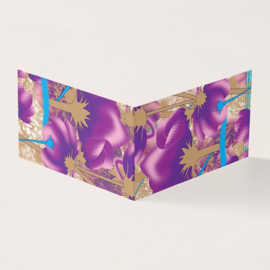 Vibrant floral pattern featuring purple and blue f (Outside)