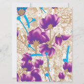 Vibrant floral pattern featuring purple and blue f (Back)