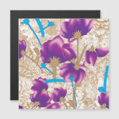Vibrant floral pattern featuring purple and blue f (Front/Back)