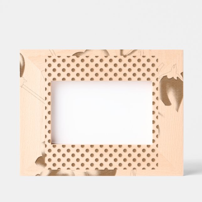 Vibrant floral pattern featuring purple and blue f engraved frames (Front)