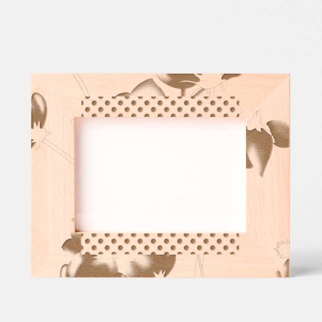 Vibrant floral pattern featuring purple and blue f engraved frames (Front)