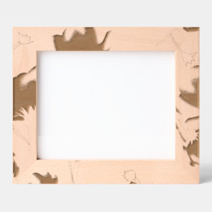Vibrant floral pattern featuring purple and blue f engraved frames