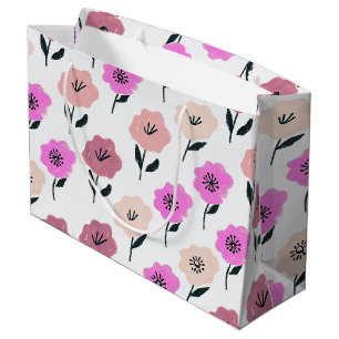 Vibrant Floral Pattern Large Gift Bag