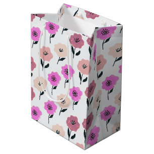 Vibrant Floral Pattern Medium Gift Bag