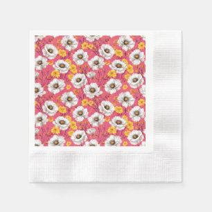 Vibrant floral pattern napkins