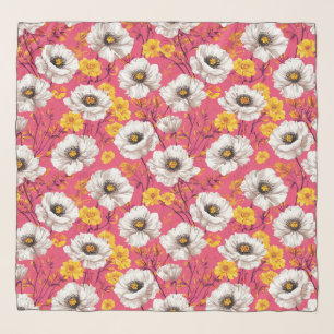 Vibrant floral pattern scarf