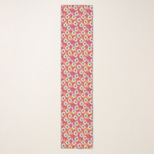 Vibrant floral pattern scarf