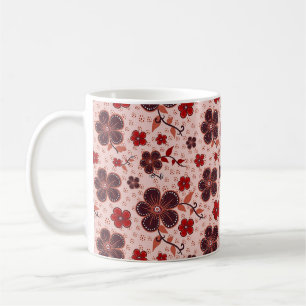 Vibrant Floral Pattern with Colorful Flowers Coffee Mug