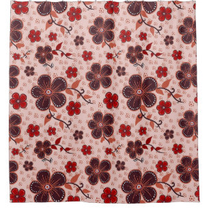 Vibrant Floral Pattern with Colorful Flowers Shower Curtain