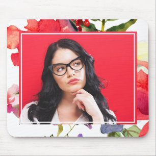 Vibrant Floral Photo Mousepad