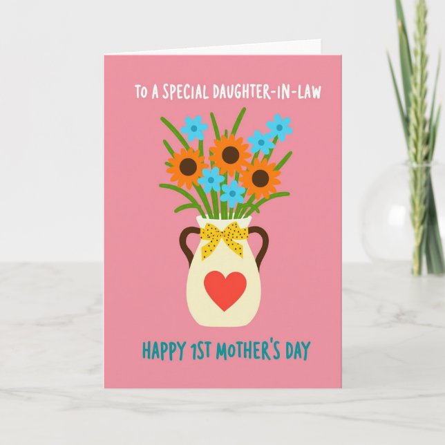Vibrant Floral Pitcher Card (Front)