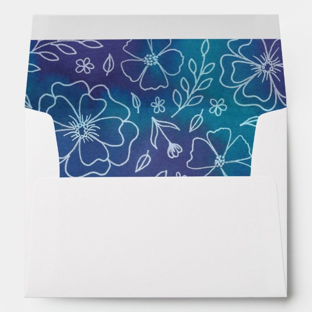 Vibrant Floral Return Addressed Envelopes (Back (Bottom))