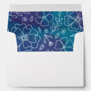 Vibrant Floral Return Addressed Envelopes