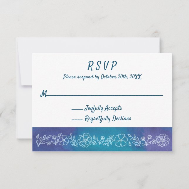 Vibrant Floral RSVP Cards (Front)