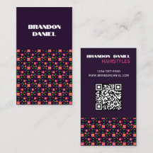 Vibrant Floral Seamless Pattern on deep purple