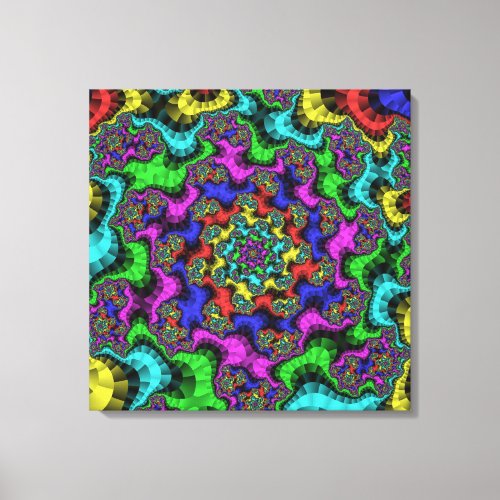 Vibrant Floral Sprinkles Canvas Print