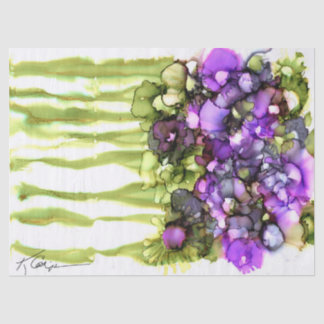 vibrant floral tissue paper