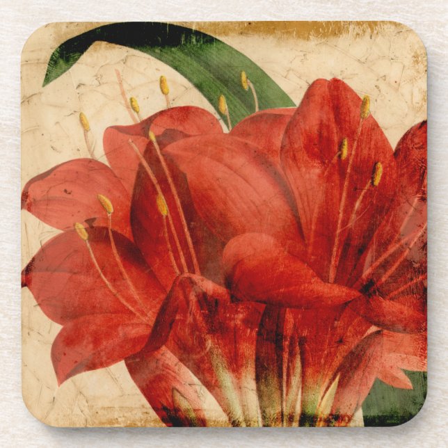 Vibrant Floral VIII Drink Coaster (Front)