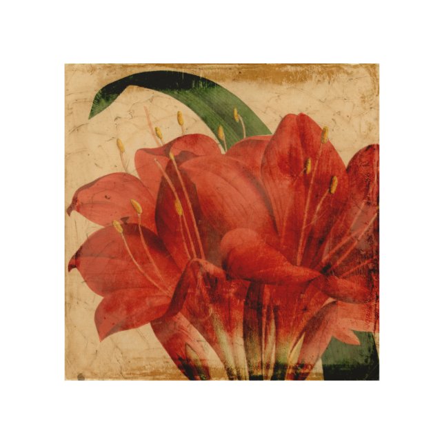 Vibrant Floral VIII Wood Wall Art (Front)