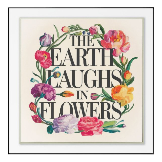 Vibrant Floral Wall  Acrylic Print (Front)