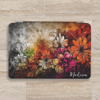 Vibrant Floral Watercolor Abstract iPad Mini Cover
