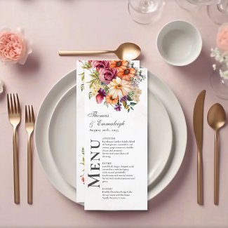 Vibrant Floral Watercolor Wedding