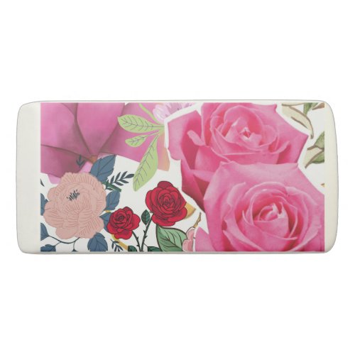 Vibrant Floral Wonders Design  Eraser