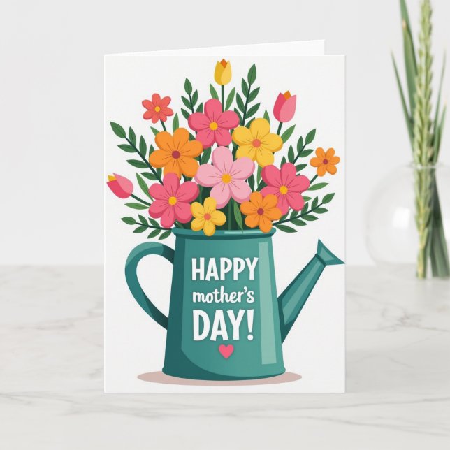 Vibrant Florals Mothers Day Card (Front)