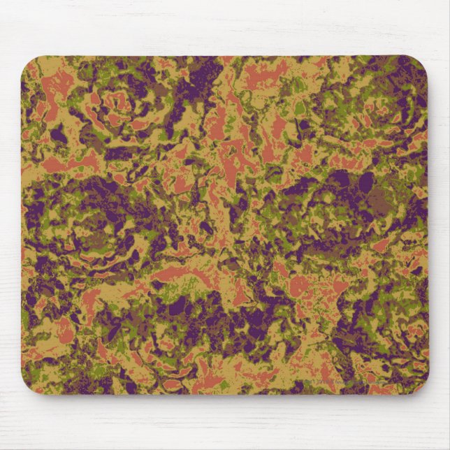 Vibrant flower camouflage pattern mouse pad (Front)