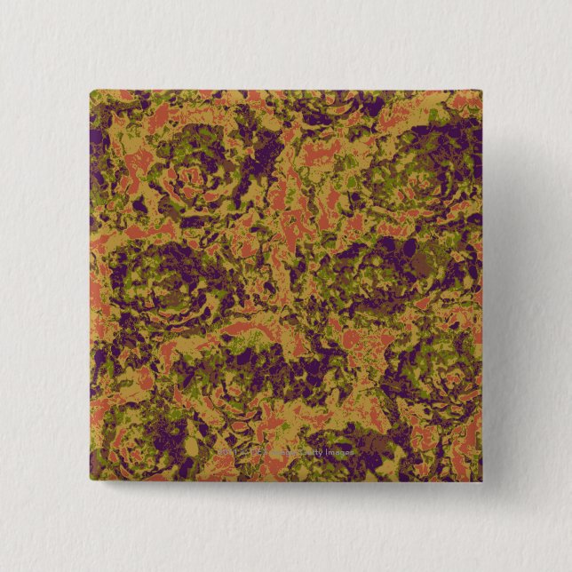 Vibrant flower camouflage pattern pinback button (Front)