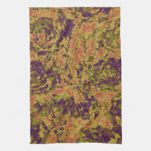 Vibrant flower camouflage pattern towel