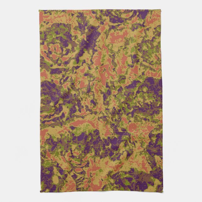 Vibrant flower camouflage pattern towel (Vertical)