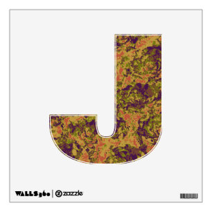 Vibrant flower camouflage pattern wall decal