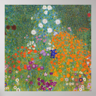 Vibrant Flower Garden - Gustav Klimt Poster