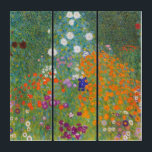 Vibrant Flower Garden - Gustav Klimt Triptych<br><div class="desc">Transform your space with the Gustav Klimt Flower Garden Triptych, featuring three striking 36" x 12" panels that together showcase Klimt’s lush, vibrant garden masterpiece. Inspired by the iconic Art Nouveau style, this triptych brings the beauty of blooming flowers and intricate patterns into your home, creating a stunning focal point...</div>