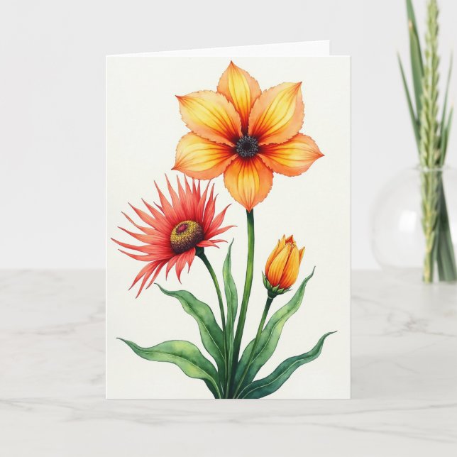 Vibrant Flower Mothers Day Card (Front)