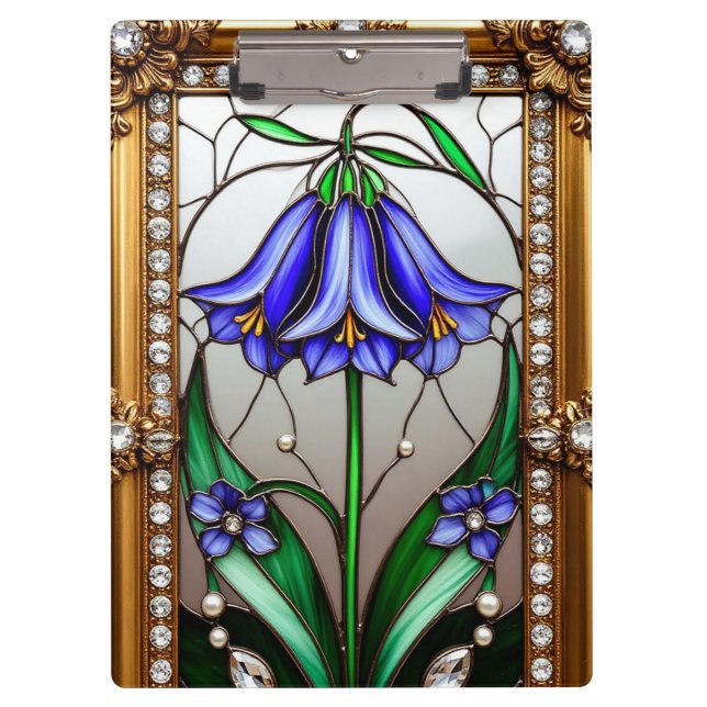 Vibrant Flower Ornately Framed Clipboard (Front)