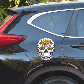 Vibrant Flower Skull Sticker