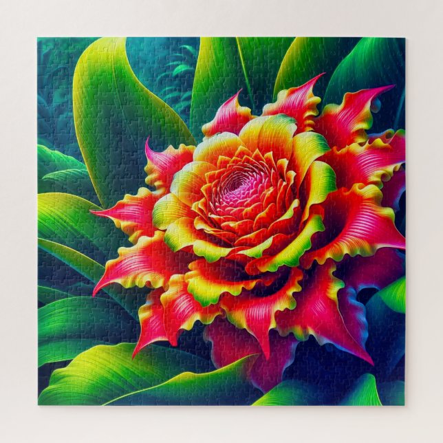 Vibrant Flower Spiral Jigsaw Puzzle (Vertical)