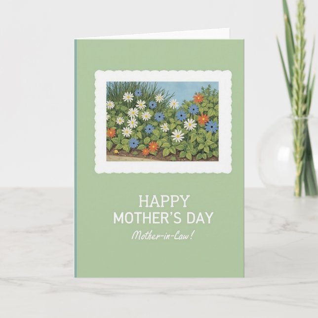 Vibrant Flowerbed Card (Front)