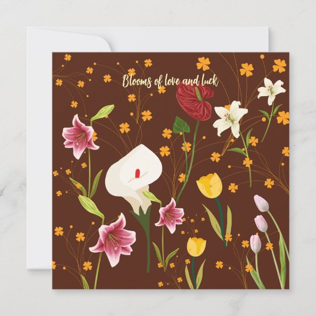 Vibrant Flowers Invitation (Front)