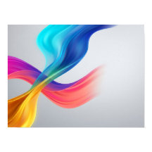 Vibrant Flowing Color Streams Abstract Poster