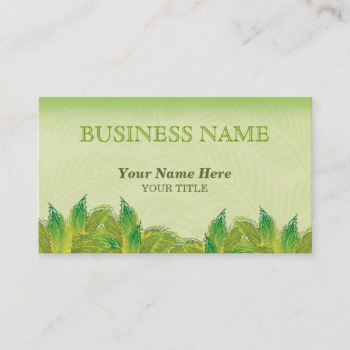 Customizable vibrant foliage ~ bc business card