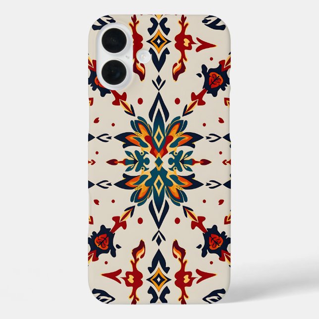 Vibrant Folk Art Medallion Phone Case (Back)