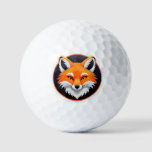 Vibrant Fox Head Golf Balls