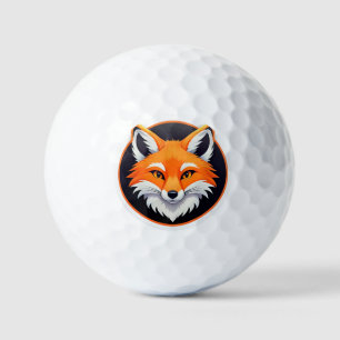 Vibrant Fox Head Golf Balls