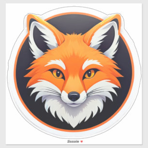 Vibrant Fox Head Sticker
